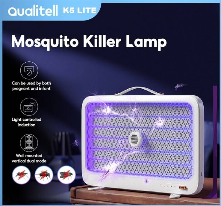 Qualitell K5 Lite 4000V Rechargeable Smart UV Mosquito Killer Lamp