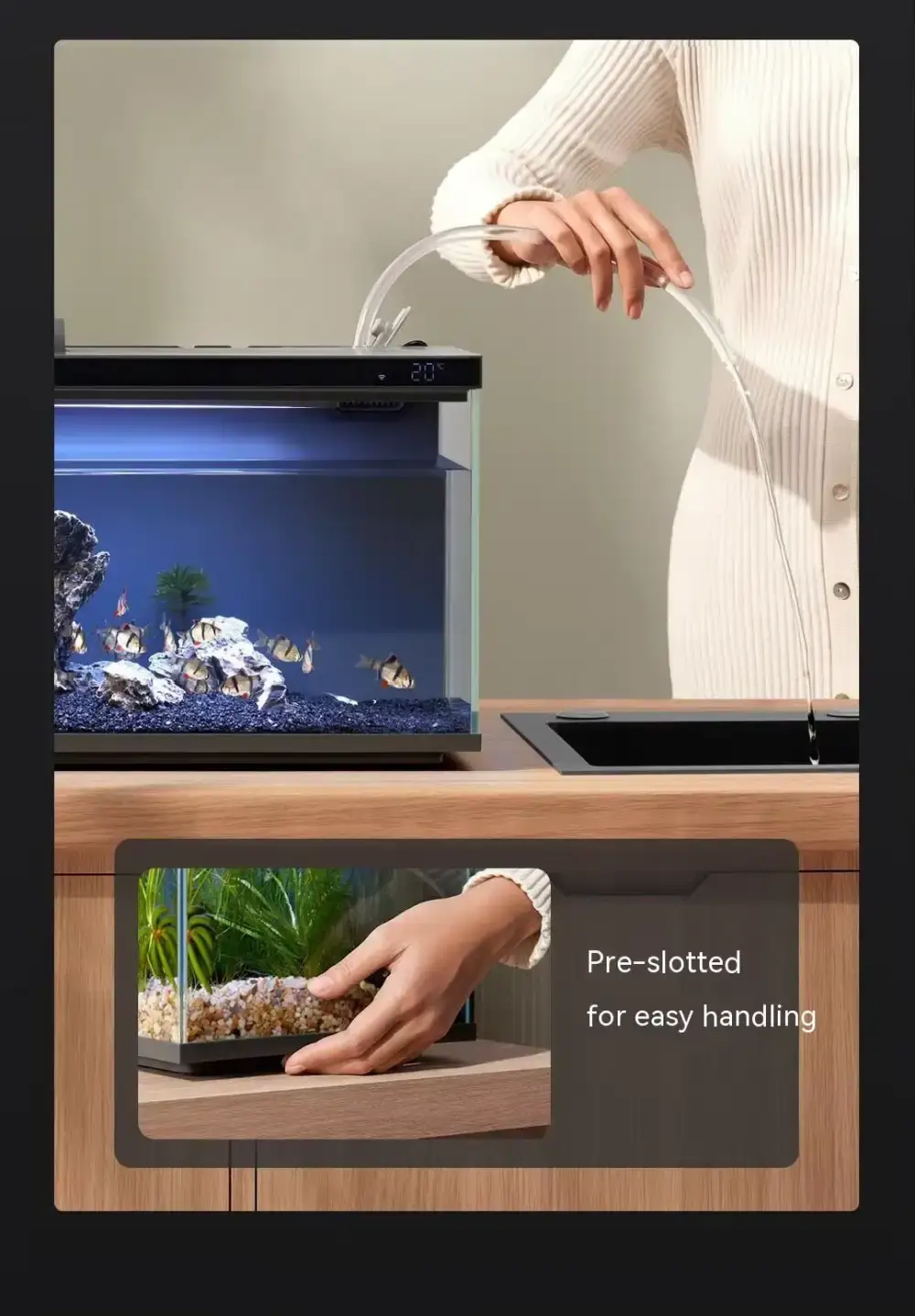 Xiaomi Mijia MYG100 Smart Fish Tank Mobile App Controlled Aquarium with Mijia App Support