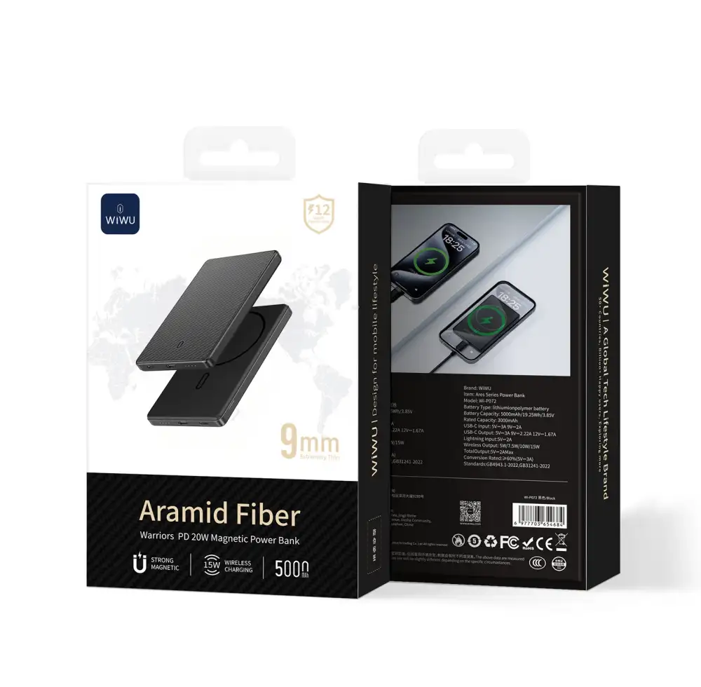 WiWU Wi-P072 Warriors PD 20W Magnetic Power Bank 5000mAh