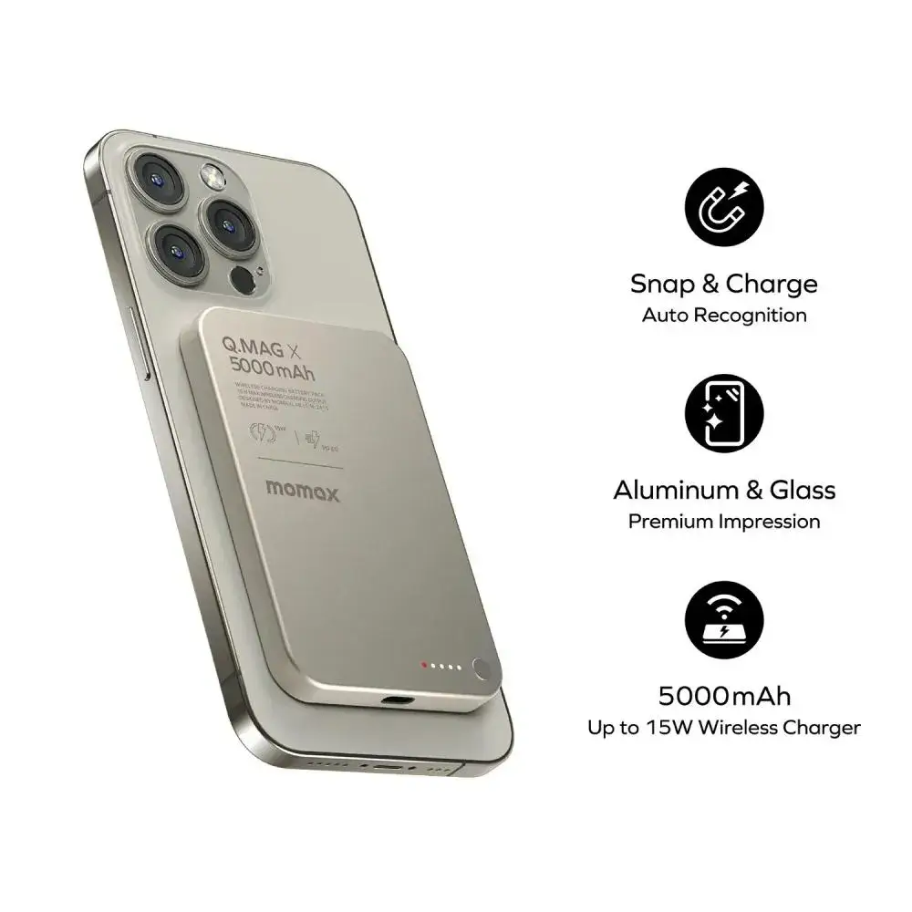 Momax Q.Mag X 5000mAh Magnetic Wireless Power Bank