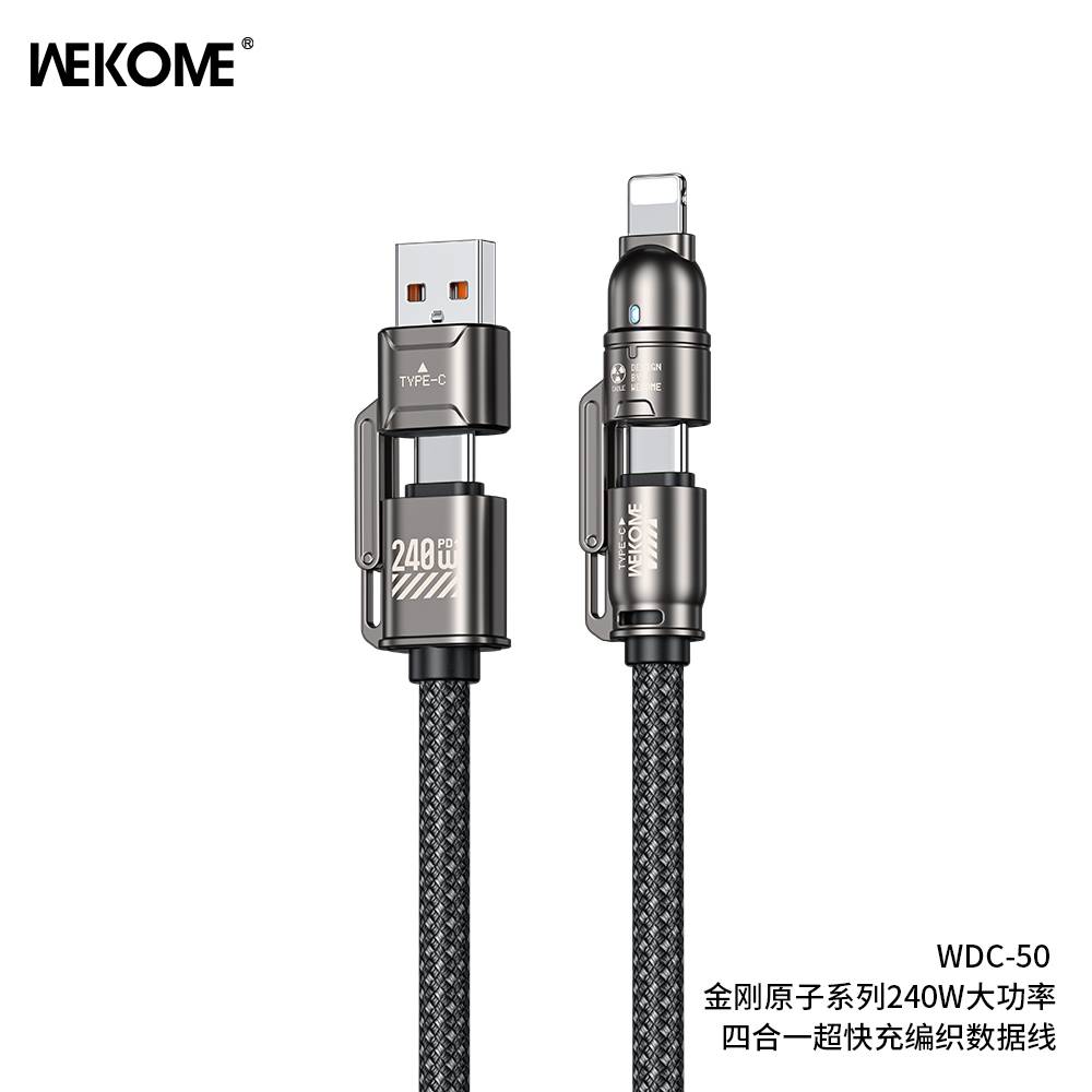 WEKOME WDC-50 KingKong Atom Series 240W 4-in-1 Fast Charging Data Cable