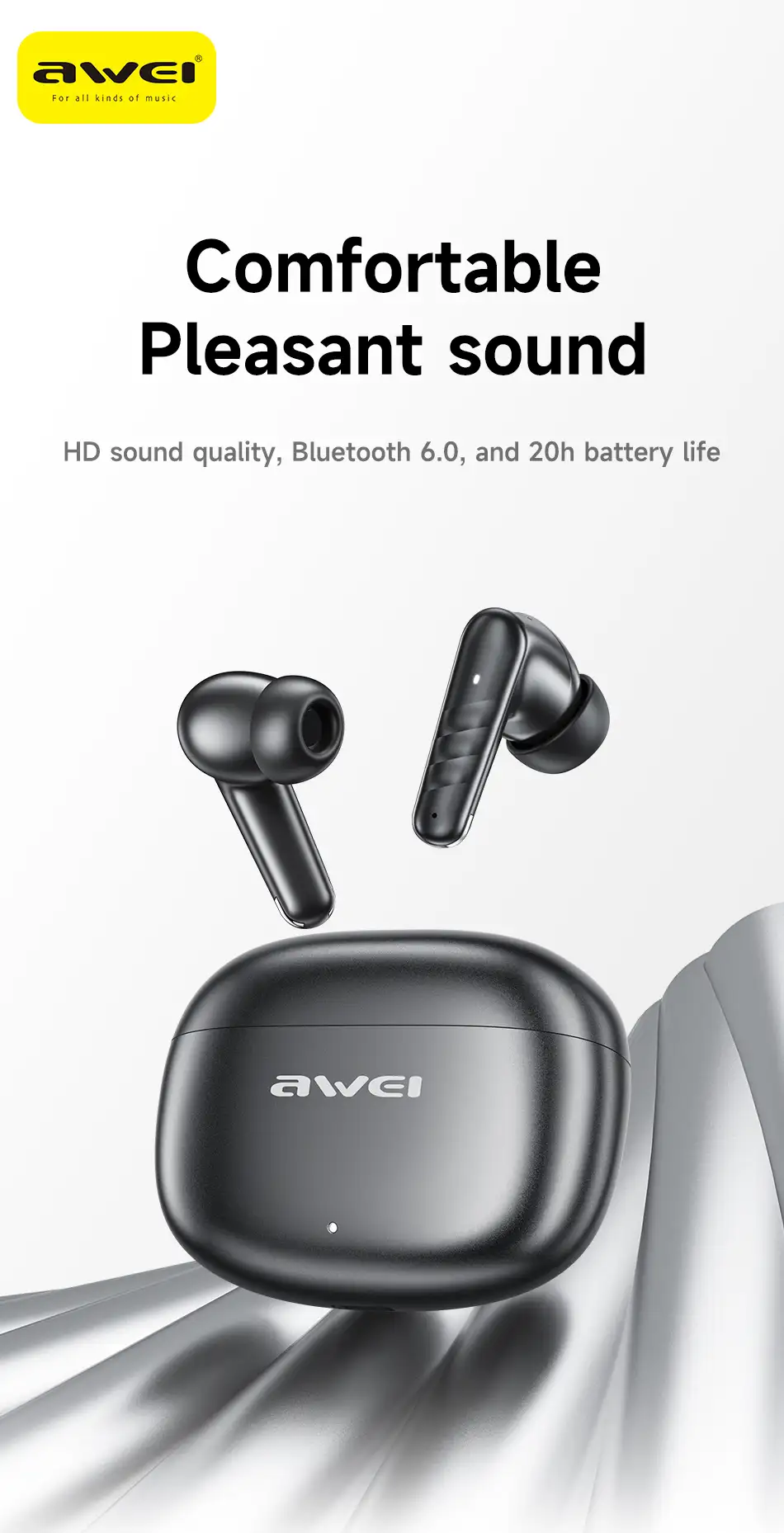 AWEI T108 True Wireless Bluetooth Gaming Headset