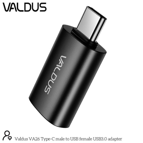 Valdus VA26 USB-C Male to USB-A Female OTG Adapter
