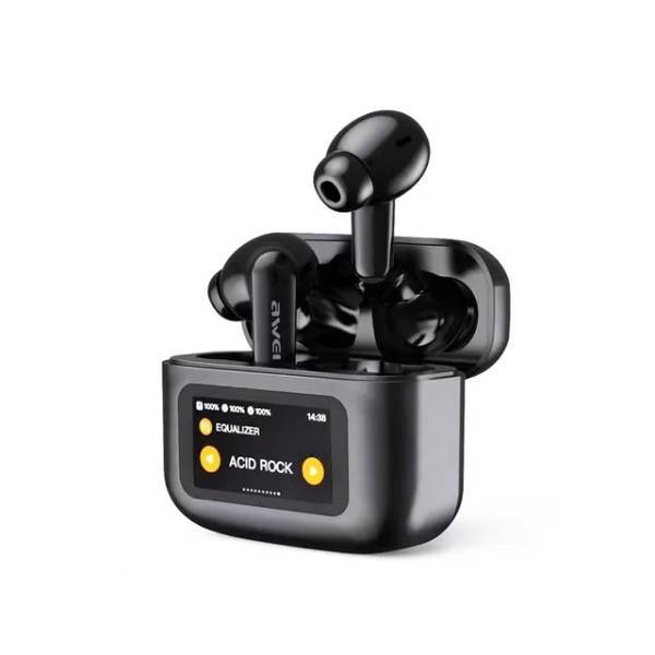 Awei T56 True Wireless Earbuds with ANC and Touch LCD Display