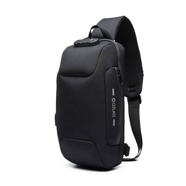 Ozuko 9223 Anti-Theft USB Crossbody Bag with External Charging Port