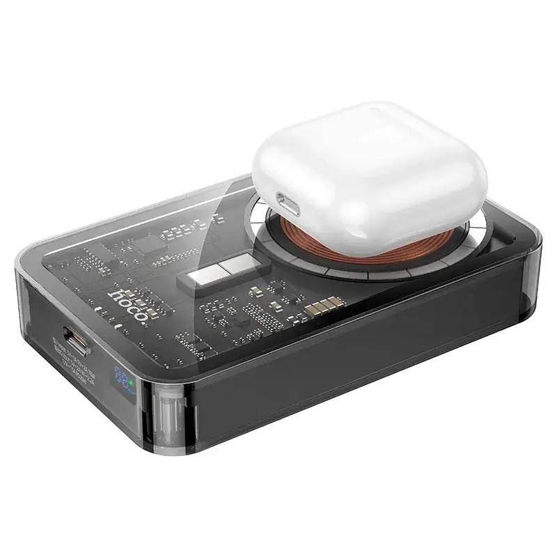 Hoco Q14A Ice Crystal 10000mAh Magnetic Wireless Power Bank with PD20W + QC3.0 Fast Charging