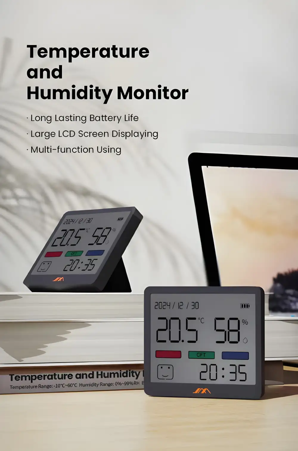 JIMIHOME JM-G3002 Large Display Digital Clock with Thermometer