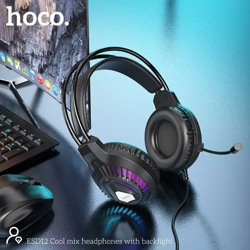 HOCO ESD12 CoolMix RGB Backlit Wired Headphones