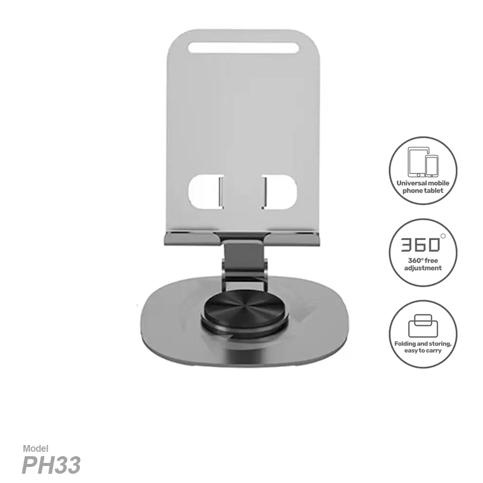 JELLICO PH33 360° Rotatable Metal Desktop Phone Holder