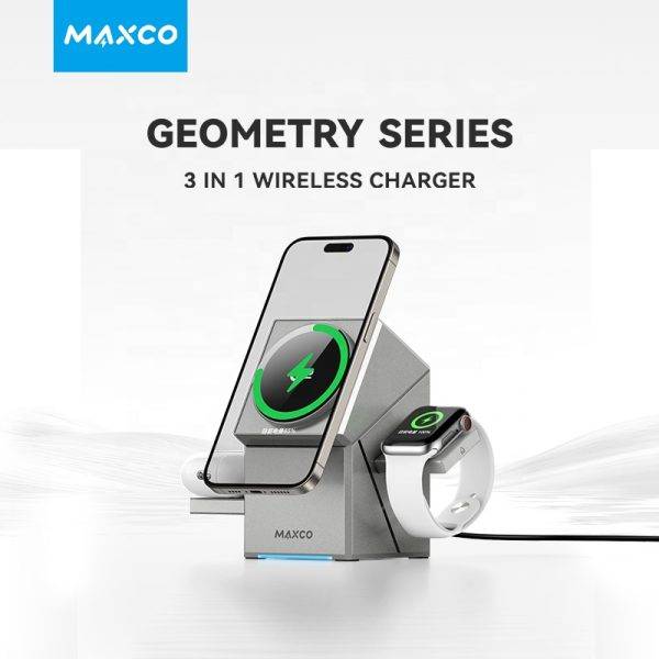 MAXCO Geometry Qi2 3in1 MagSafe Wireless Charger