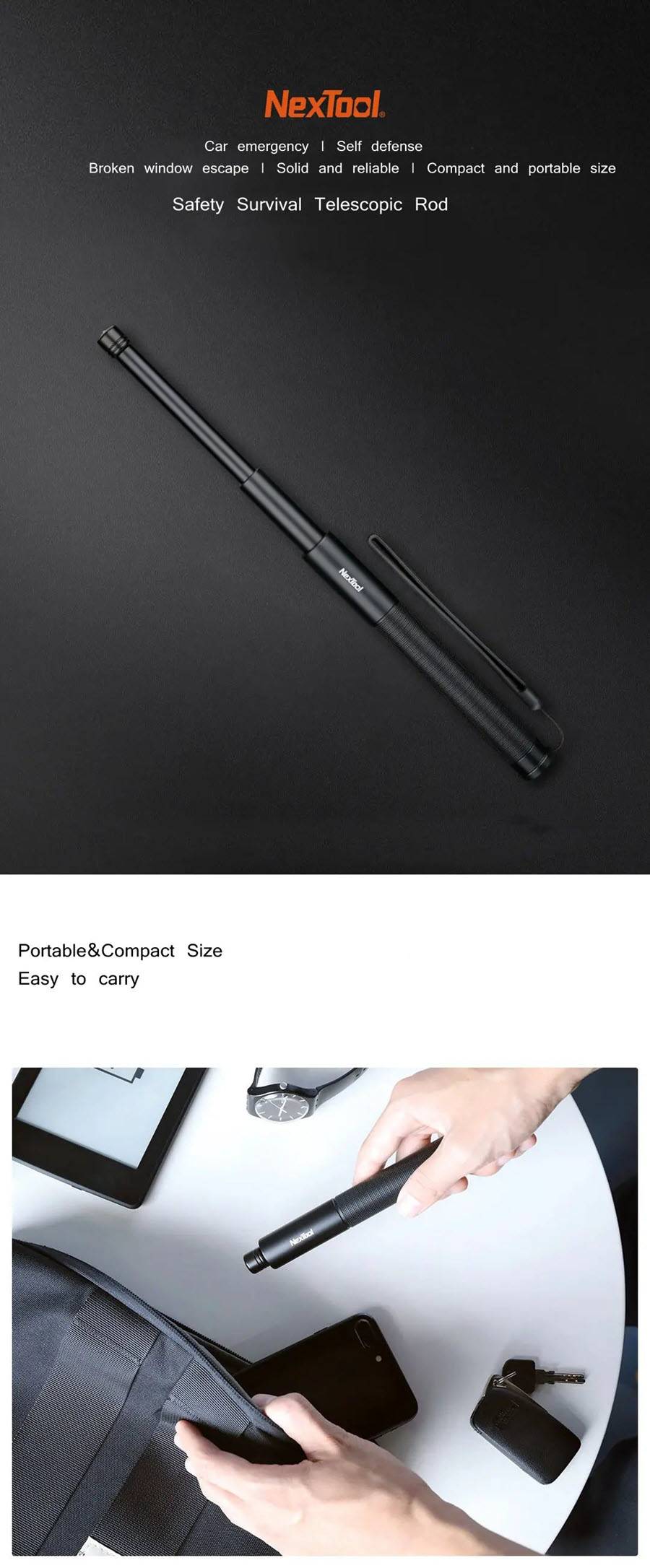 Xiaomi NexTool Multi-Function Telescopic Safety Stick