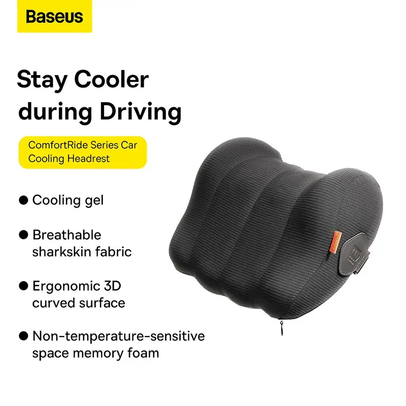 Baseus ComfortRide Series Car Headrest and Lumbar Support Pillow Set