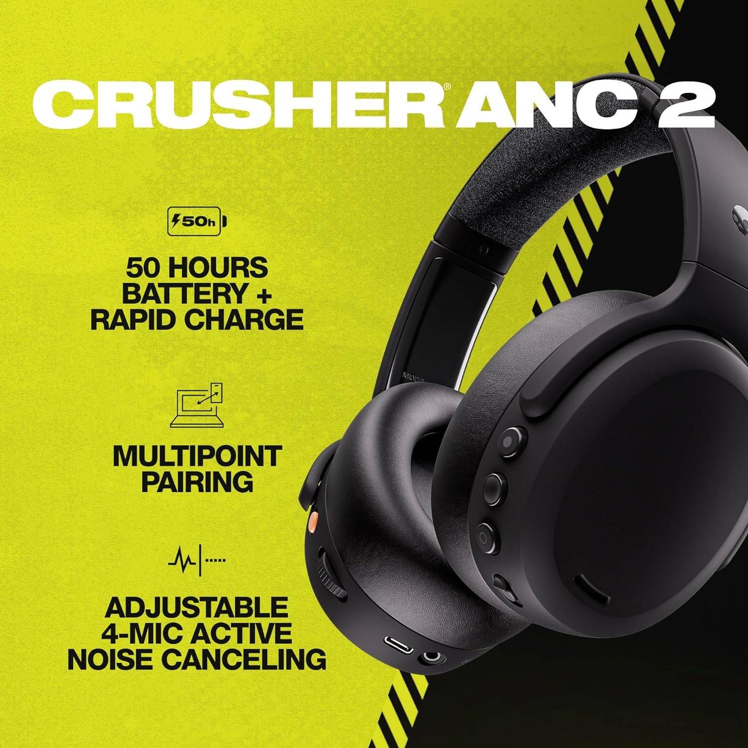 Skullcandy Crusher ANC 2 Over-Ear Wireless Headphones