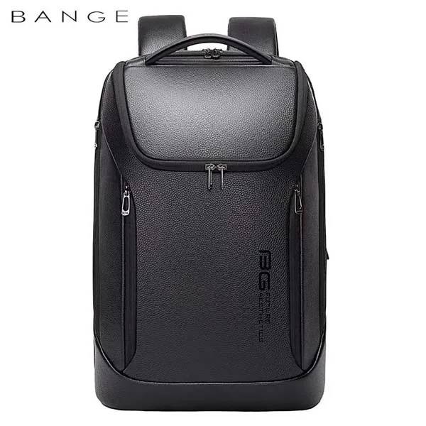 BANGE 6623 Anti-Theft Leather Laptop Backpack