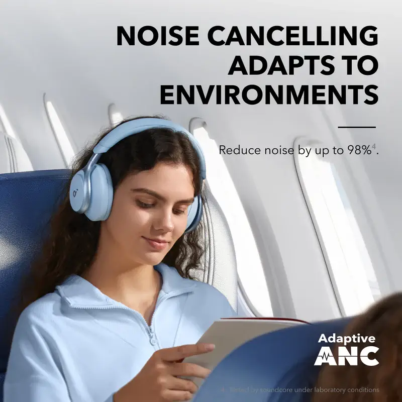 Anker Soundcore Space One Adaptive ANC Wireless Over-Ear Headphones