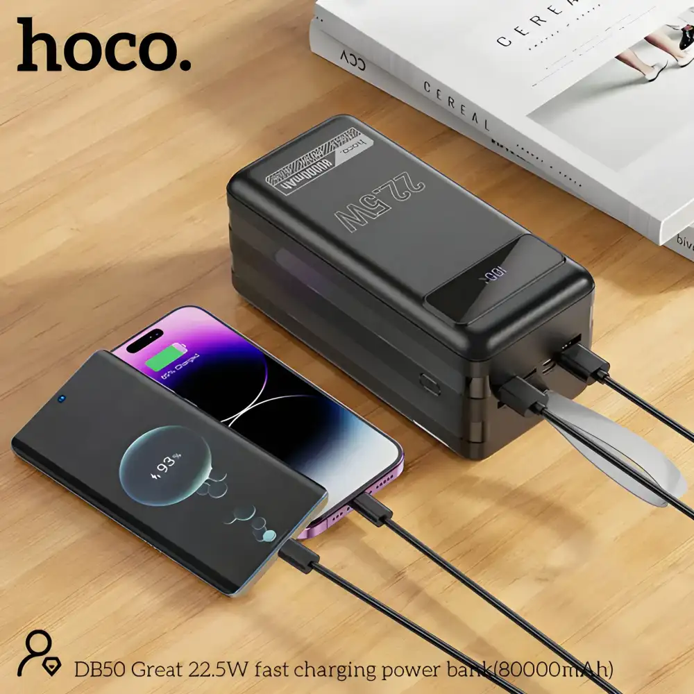 Hoco DB50 22.5W Fast Charging 80000mAh High-Capacity Power Bank