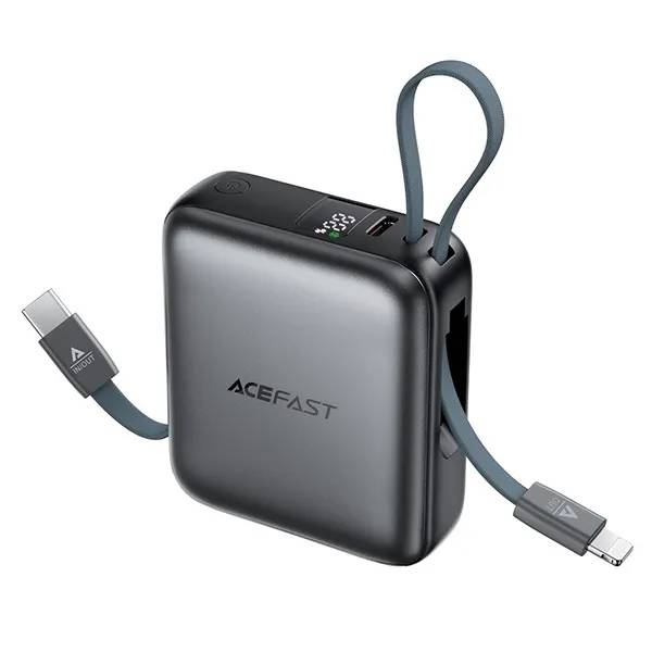 ACEFAST M23 10000mAh 22.5W Fast Charging Power Bank with Built-In Dual Cables
