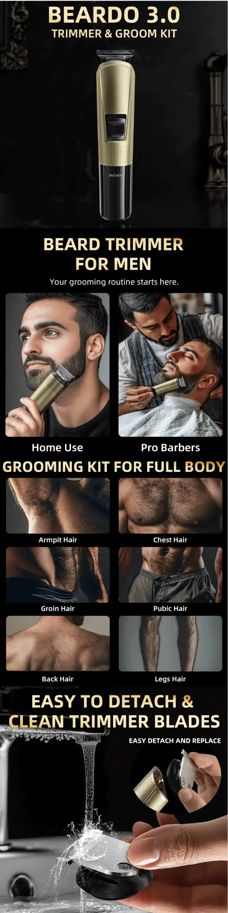 ENCHEN Beardo 3 Multifunctional Rechargeable Grooming Trimmer