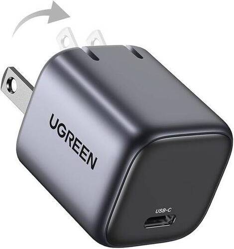 UGREEN Nexode 30W USB-C GaN Fast Wall Charger with Foldable Plug PPS Compact Power Adapter