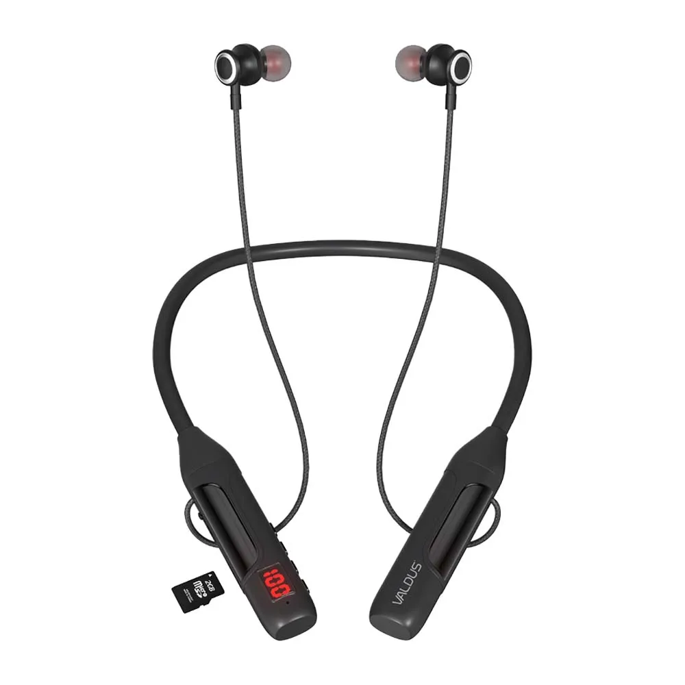 Valdus VS-83 Wireless Neckband In-Ear Earphones with TF Card Playback