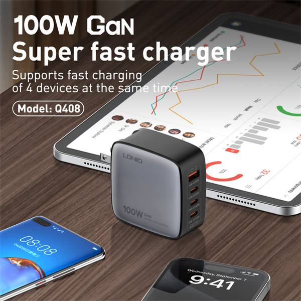 LDNIO Q408 100W GaN Fast Charger (US/UK/EU Plugs)