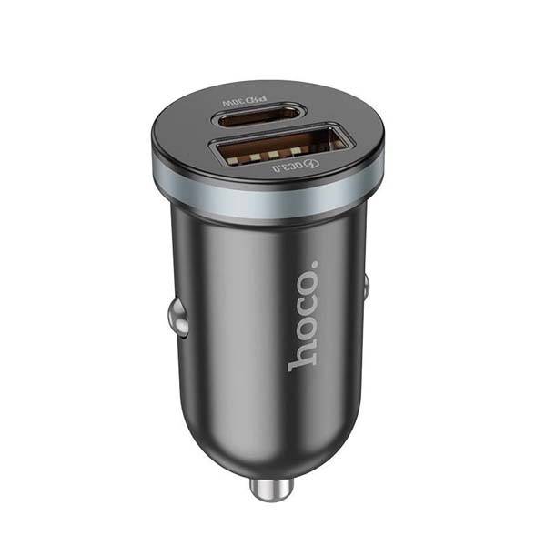 Hoco DZ19 48W Dual-Port Car Charger 30W PD + QC 3.0 Fast Charging