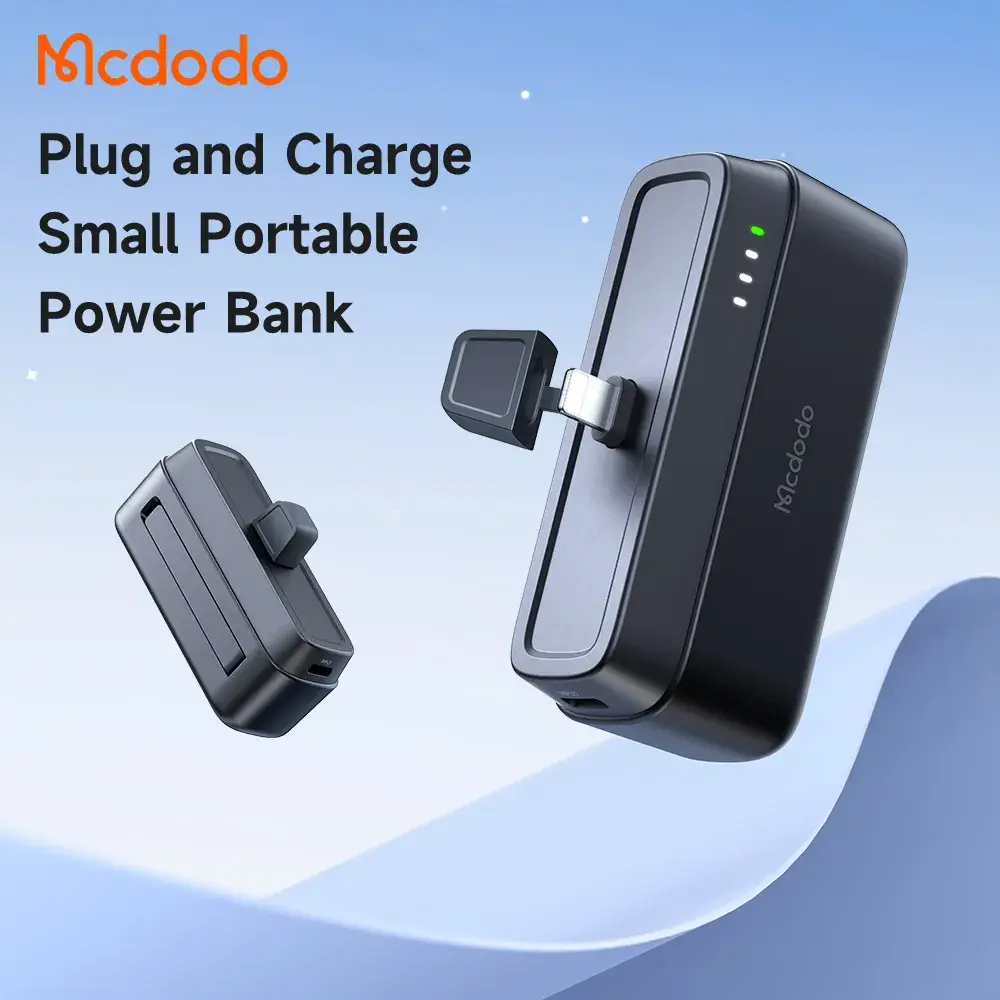 Mcdodo 628 Mini 5000mAh Power Bank with 20W PD Fast Charging & Foldable Stand for iPhone