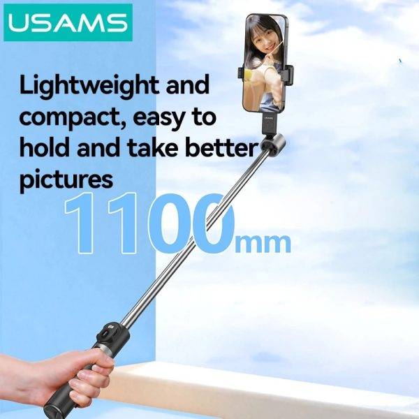 USAMS ZB324 Mini Wireless Bluetooth Selfie Stick with Adjustable Holder