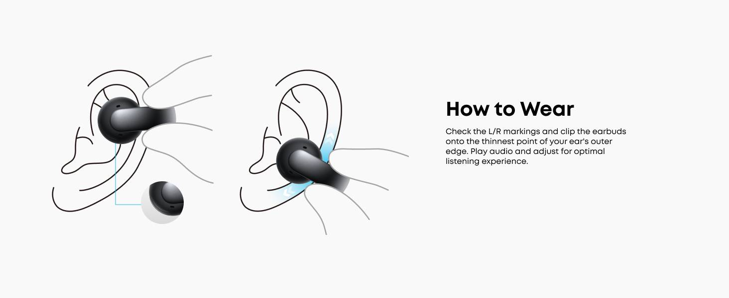Soundcore AeroClip A3388 Open-Ear Clip-On Earbuds with AI Mics & Powerful Bass