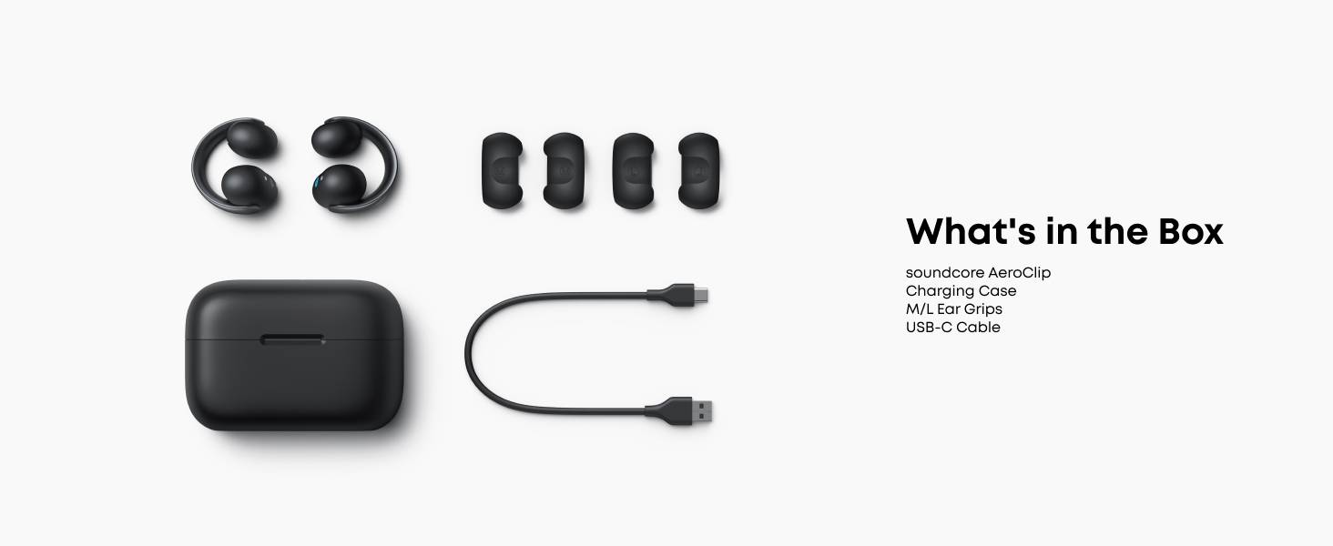 Soundcore AeroClip A3388 Open-Ear Clip-On Earbuds with AI Mics & Powerful Bass