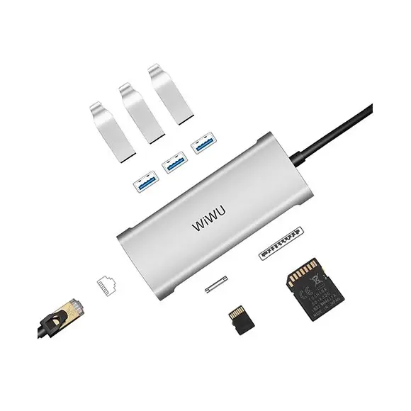 WiWU Alpha A631STR 6-in-1 USB-C Hub