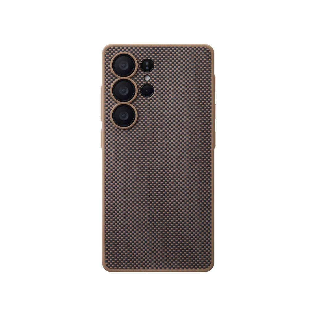 PITAKA PinButton Case for Samsung Galaxy S25 Ultra – Aramid Fiber Black/Gold Edition