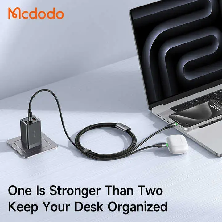 McDodo CA-670 100W 2-in-1 USB-C to USB-C & Lightning Cable