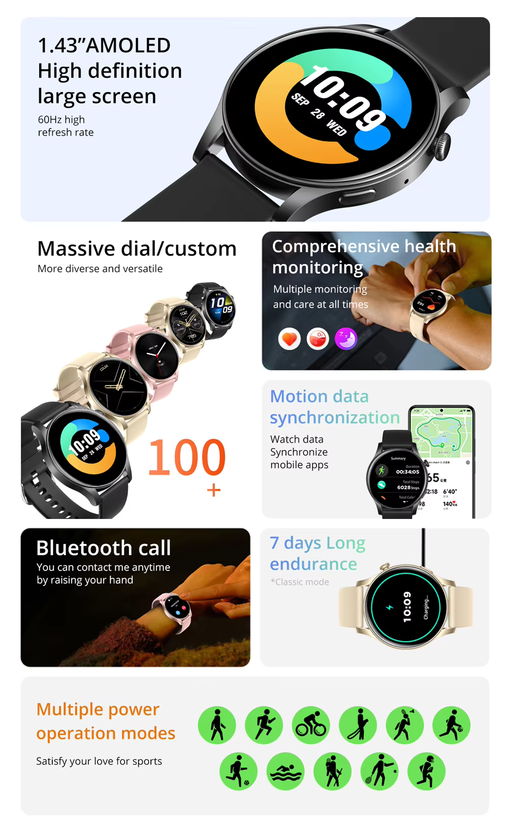 COLMI V73 Smart Watch with AMOLED Display