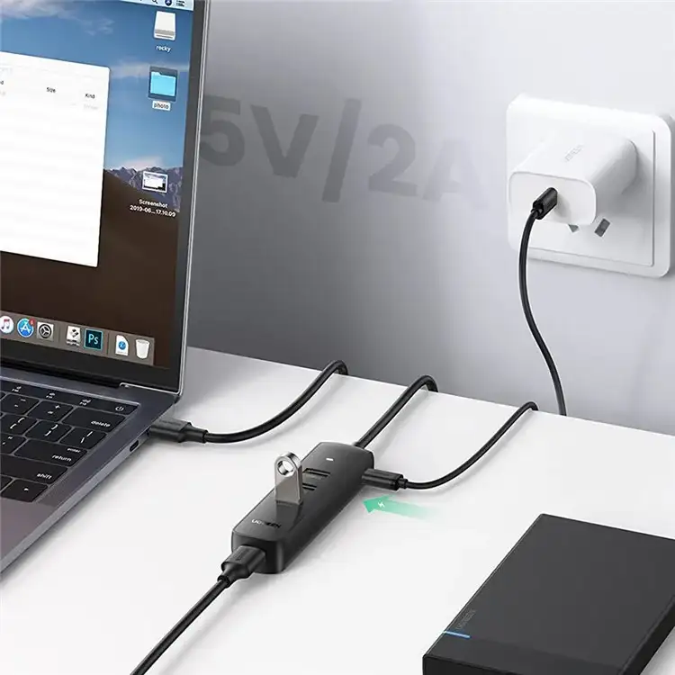 UGREEN 20486 USB 3.0 Hub 4-Port Data Transfer Adapter 0.5m Cable