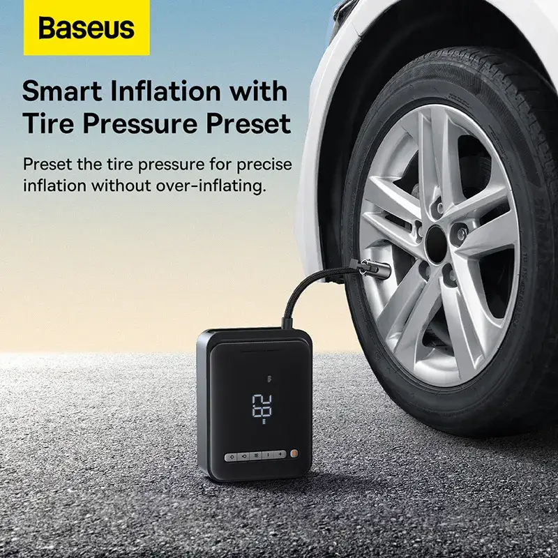 Baseus Super Energy 2-in-1 Jump Starter & Tire Inflator 10000mAh 1000A Peak Black