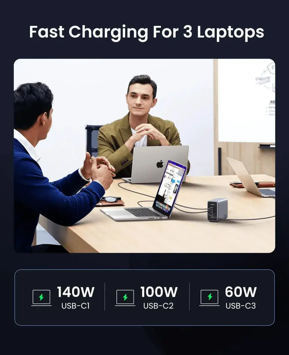 Ugreen Nexode 300W 5-Port USB-C GaN Charger Desktop Charging Station