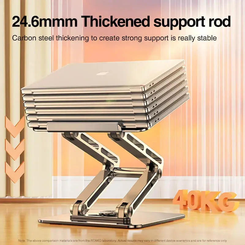 RTAKO RS-CP84 Adjustable Laptop Stand with 360° Rotating Base