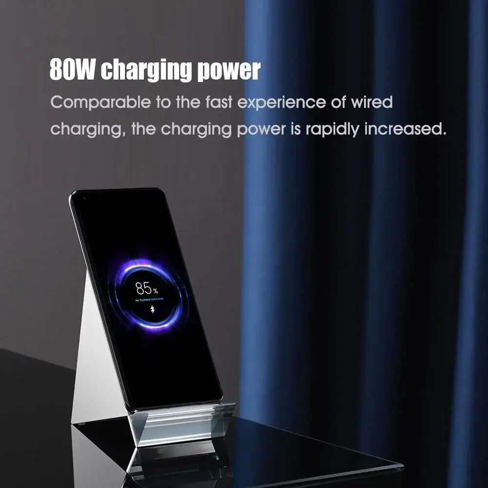 Xiaomi Mi 80W Wireless Charging Stand with 120W Ultra-Fast Wired Charger