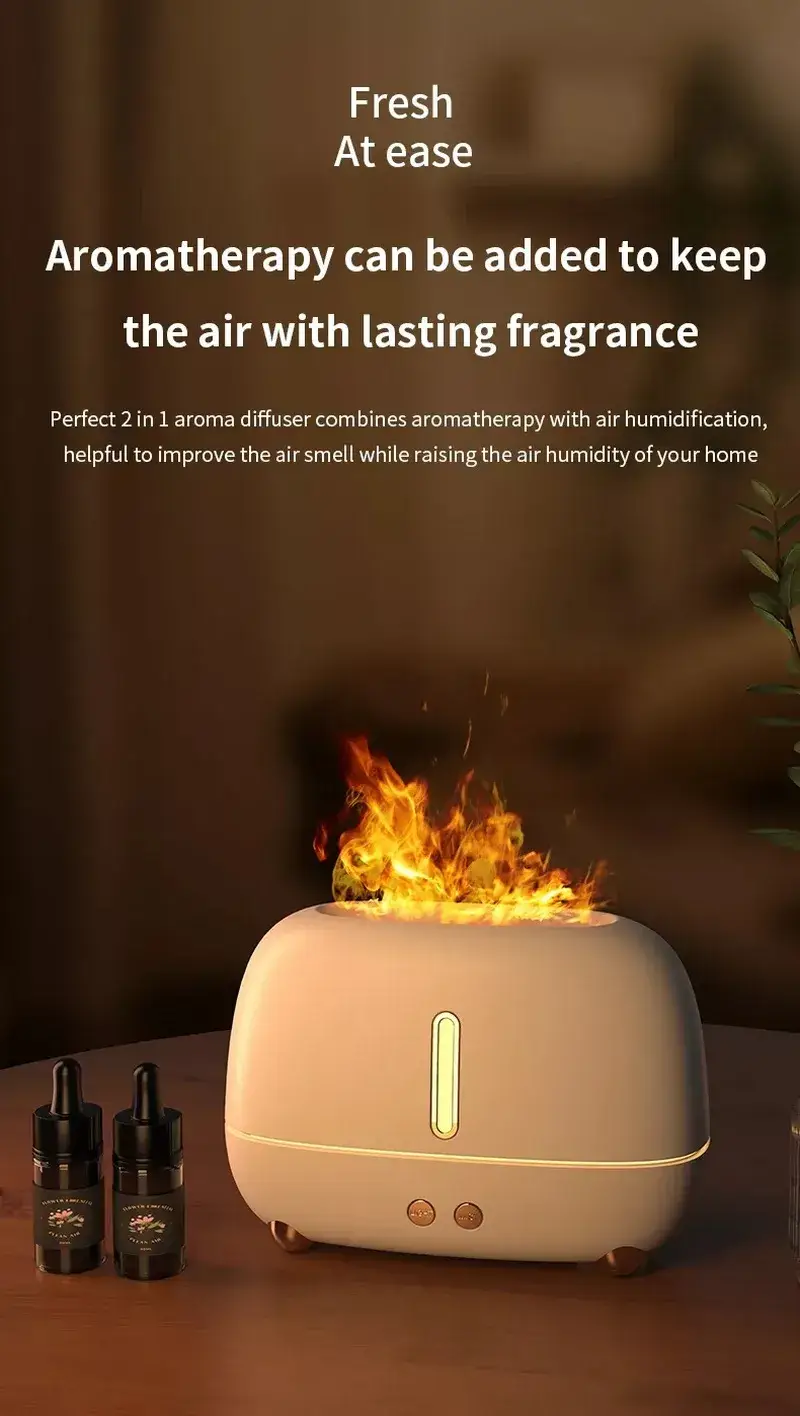 GearUp A318 Flame Aroma Diffuser Air Humidifier 250ml