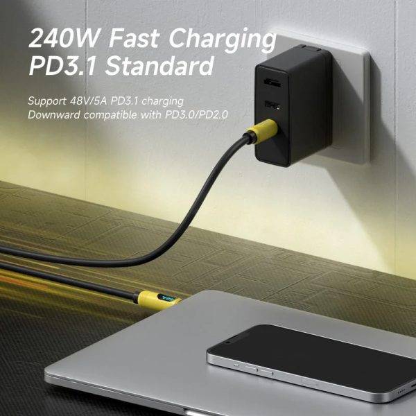 HAGIBIS SX03S 240W USB-C to USB-C Fast Charging Cable 480Mbps