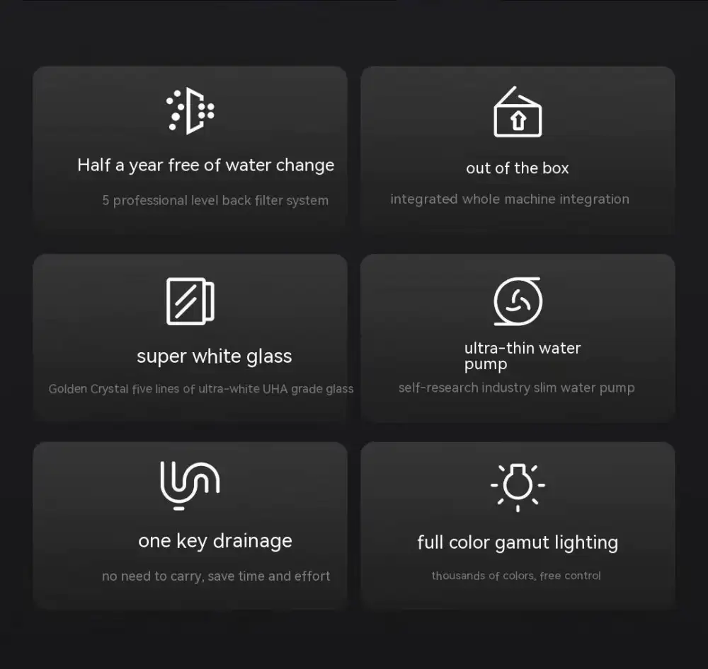 Xiaomi Mijia MYG100 Smart Fish Tank Mobile App Controlled Aquarium with Mijia App Support