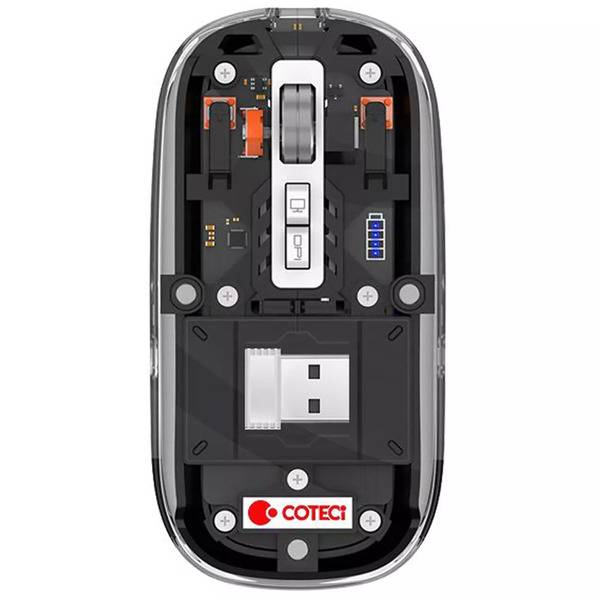 COTECi 84015-GY Transparent Wireless Bluetooth  Mouse 