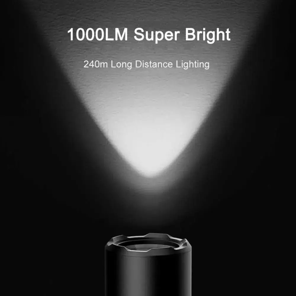 Xiaomi MIjia 1000lm LED Flashlight with IPX4 & 3100mAh Rechargeable Battery