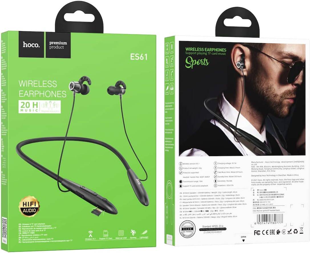 Hoco ES61 Wireless Bluetooth Neckband Headphones