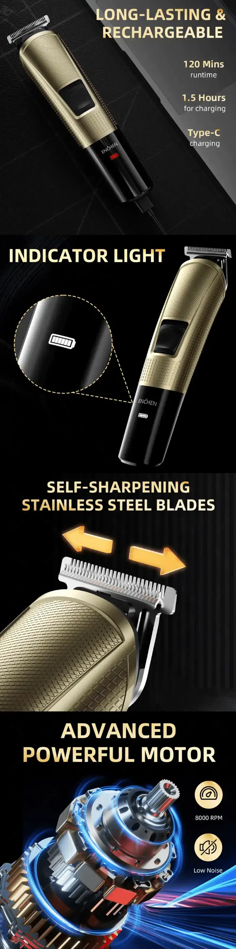 ENCHEN Beardo 3 Multifunctional Rechargeable Grooming Trimmer