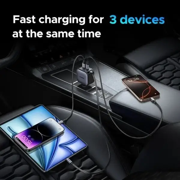 UGREEN 60W/90W/145W High-Power Car Charger with Fast Charging Support