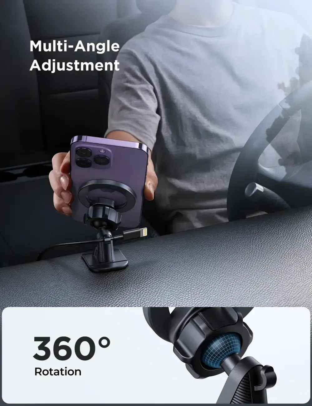JOYROOM JR-ZS376 Magnetic Car Phone Mount Holder 360° Rotatable Stand