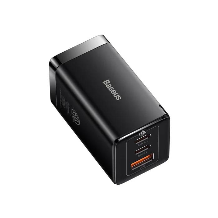 Baseus GaN5 Pro 65W Fast Charger 3-Port USB-C & USB-A Compact Wall Adapter Baseus GaN5 Pro 65W Fast Charger 3-Port USB-C & USB-A Compact Wall Adapter