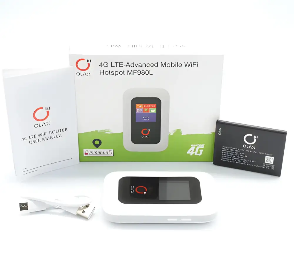 OLAX MF980L 4G 150Mbps Hotspot Pocket Wi-Fi Router with LCD Display & Sim Slot
